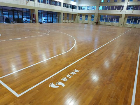 寧夏銀川實驗學校楓樺B運動地板完工效果